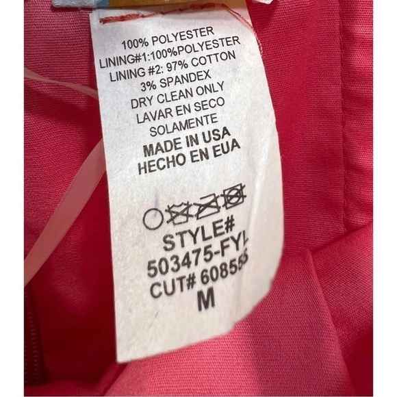 Rubber Ducky Sz M Pink Coral Ruched Strapless Formal Mini Fit and Flare Dress - Picture 7 of 7